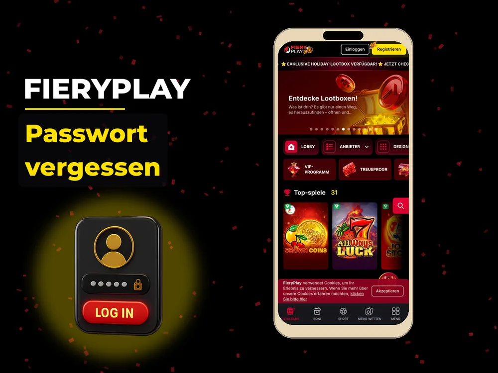 Fieryplay - Passwort vergessen